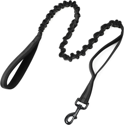 rabbitgoo Tactical Bungee Dog Leash with Shock Absorption, Military Training Leash with 2 Padded Control Handles for Medium Large Dogs, 5.2FT, Black - Image 10