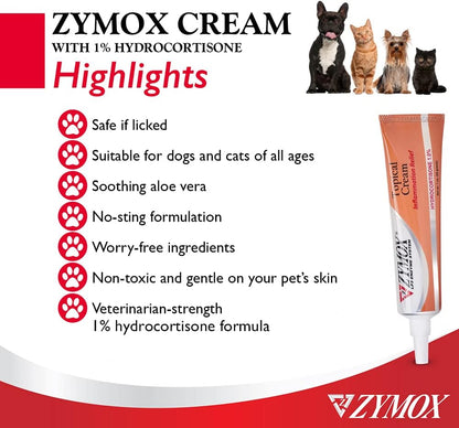 Authentic USA imported Zymox anti itch ointment for pets skin care