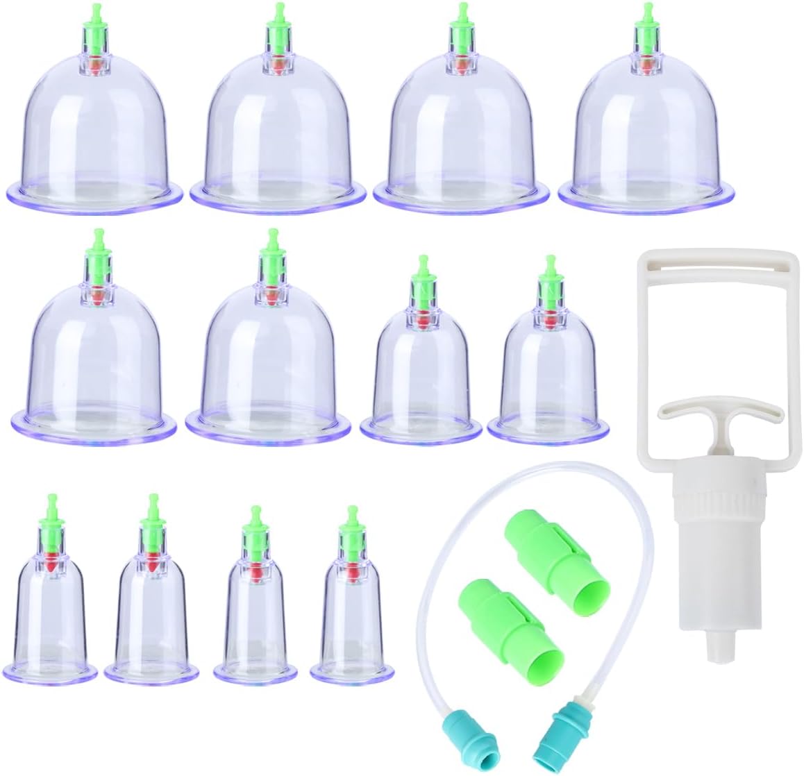 Healifty 12 piece vacuum cupping therapy set front view