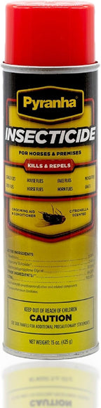 Pyranha insecticide aerosol fly spray front view 15 ounce