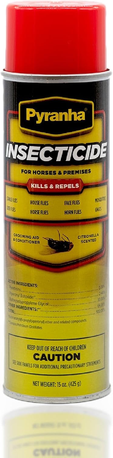 Pyranha insecticide aerosol fly spray front view 15 ounce