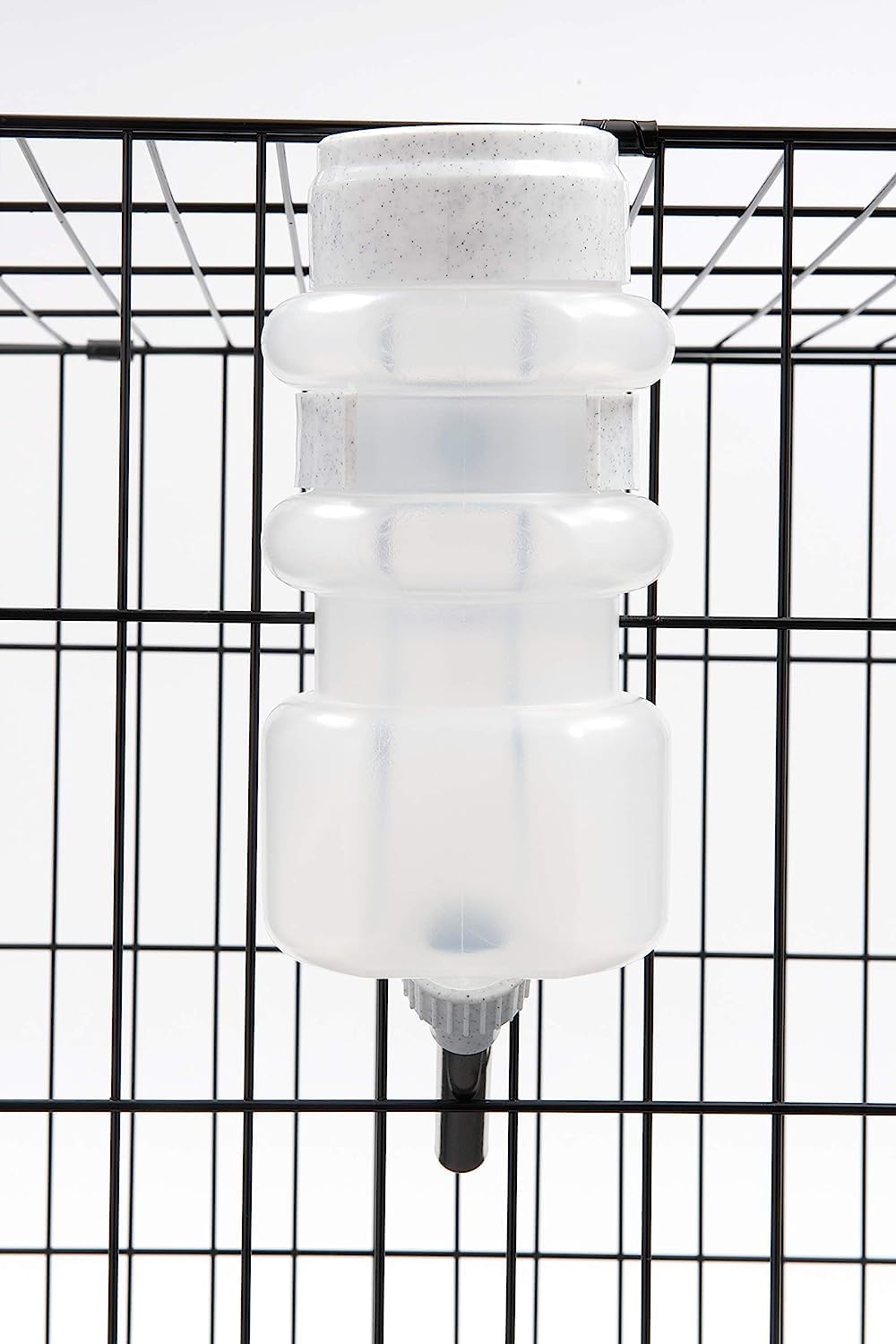 Heavy duty forty four ounce pet crate water bottle in assorted colors.