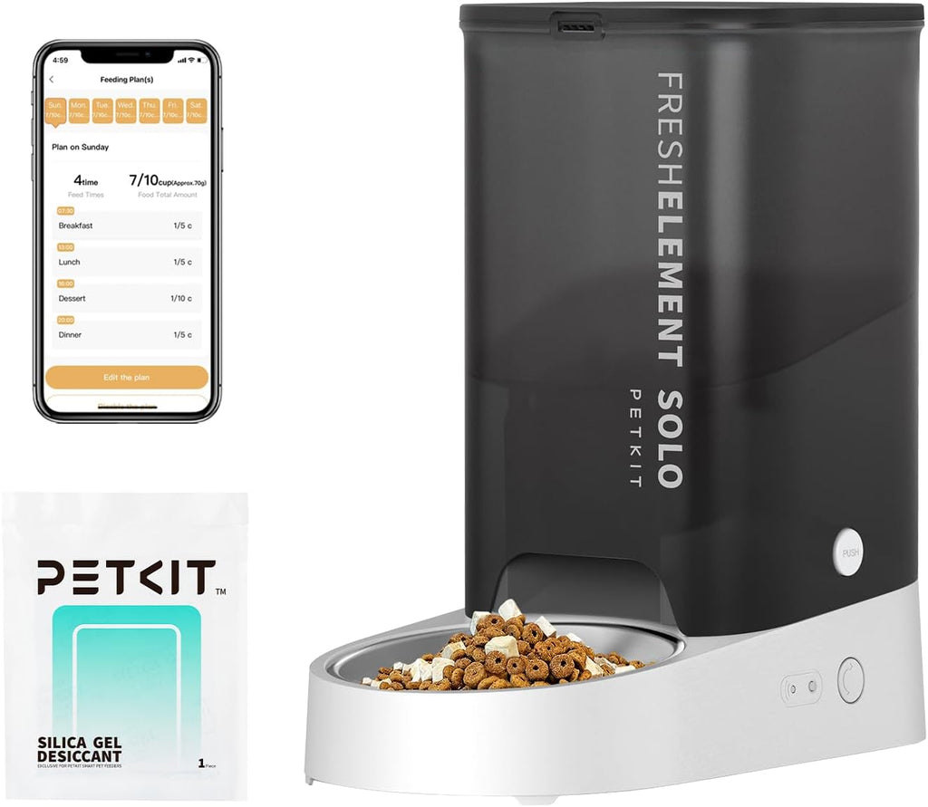 PETKIT Automatic Cat Feeder, 2.4G WiFi Automatic Dog Feeder, App Control Pet Food Dispenser with Triple Fresh-Lock System, Up to 10 Meals Per Day, Schedule Feeding, Food Shortage Alert, 3L Capacity - Image 10