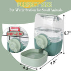 35oz Hanging Automatic Rabbit Water Dispenser, Cage Water Bottle Auto Gravity Pet Water Station for Small Animals, Puppy Kitten Rabbit Chinchilla Hedgehog Ferret, 1L(Green) - Image 3