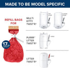 Red Rocket multi-cat litter disposal refills showing the durable seven layer odor barrier film.