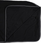 Close up look of the moisture wicking polyester fleece fabric on horse blanket