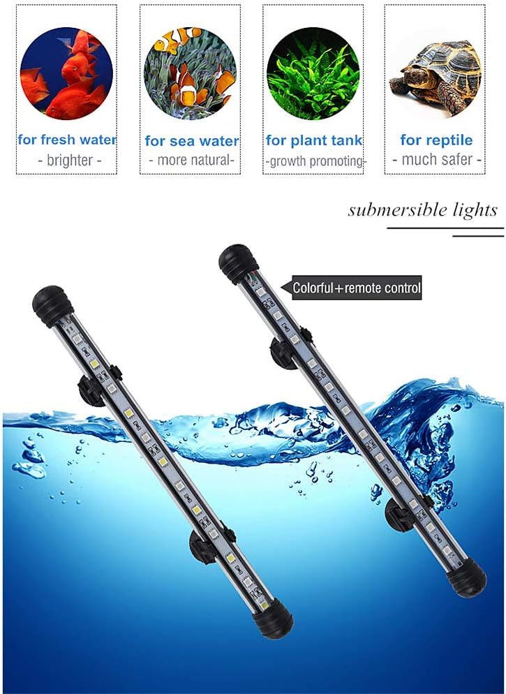 Submersible waterproof LED bar with suction cups