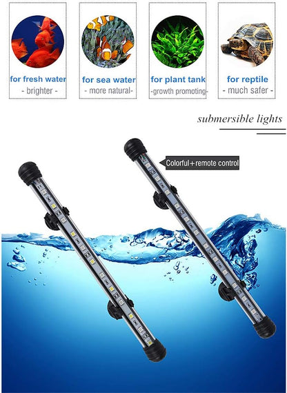 Submersible waterproof LED bar with suction cups