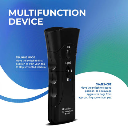 Compact ultrasonic pet behavior correction tool for outdoor walks