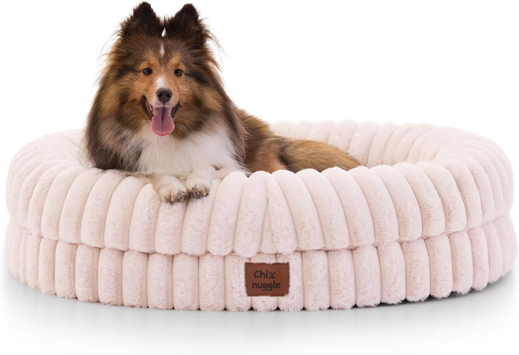 ChiXnuggle Orthopedic Dog Bed for Medium Dogs, Waterproof Faux Rabbit Fur Dog Couch with Egg Crate Foam Support and Washable Removable Cover, Bolster Pet Sofa with Non-Slip Bottom, 30x24x7, Dark Grey - Image 15