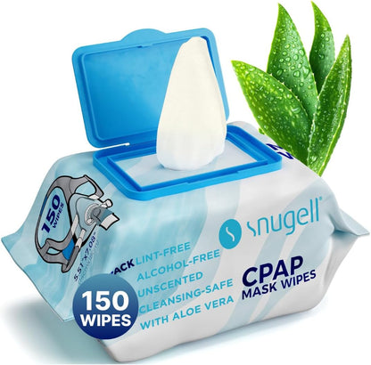 Snugell CPAP Mask Wipes 150 count container front view