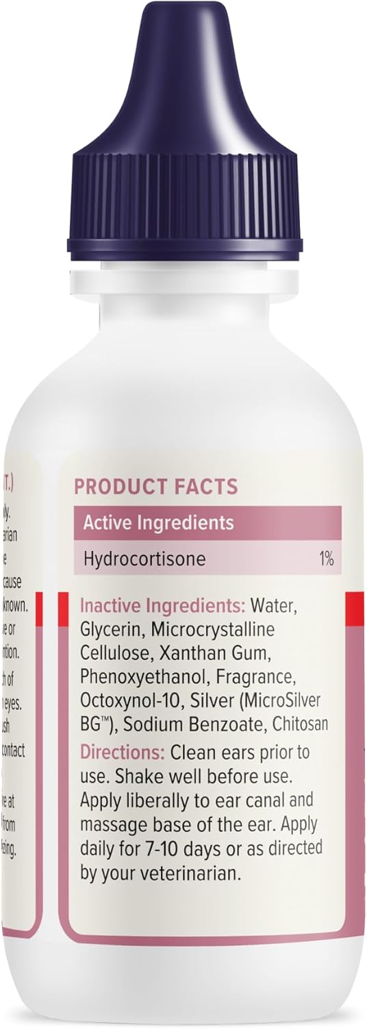 Vetnique Oticbliss with MicroSilver and Hydrocortisone label