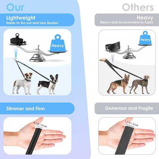 AutoWT dual pet lead attachment demonstrating the adjustable bungee strap mechanism