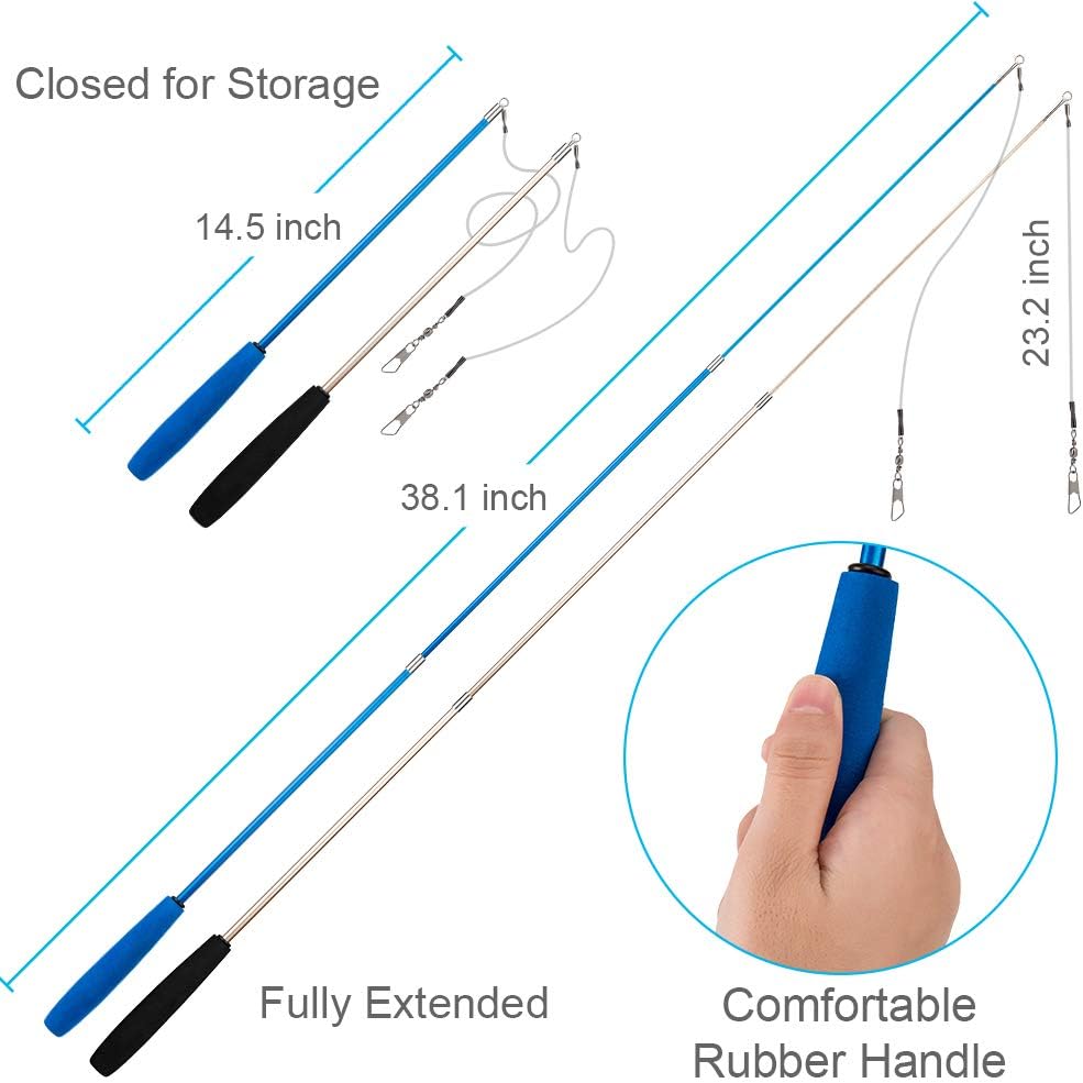 Jiaron retractable carbon fiber cat wand extended view