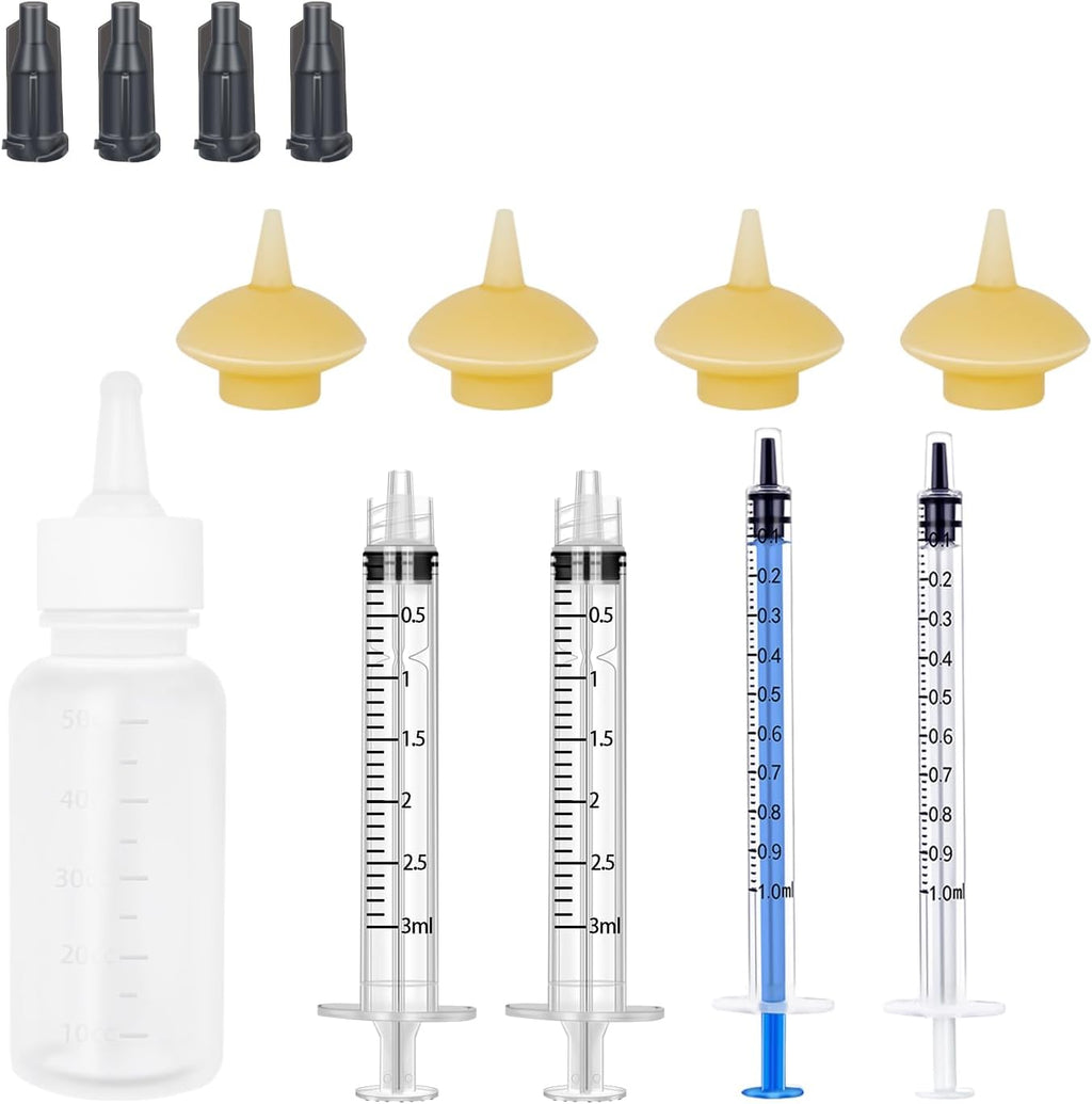 Xuanda pet feeding nursing kit arranged for newborn kittens and puppies.