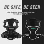Barkbay dog harness reflective strips nighttime view