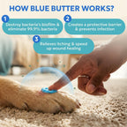 Forticept Blue Butter packaging showing four ounces size variant