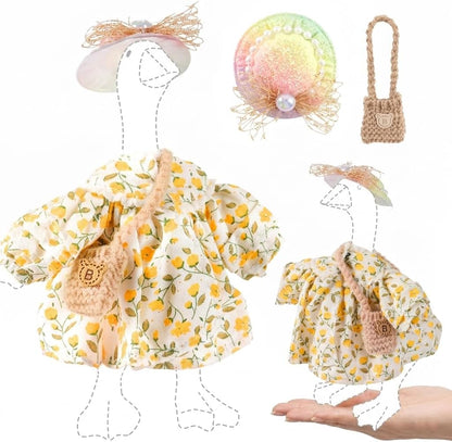 7inch Desk Goose Outfits, Desktop Goose Clothes with Sunglasses & Necklaces, Plush Hoodie Set for Magnetic Goose Statue - Image 11