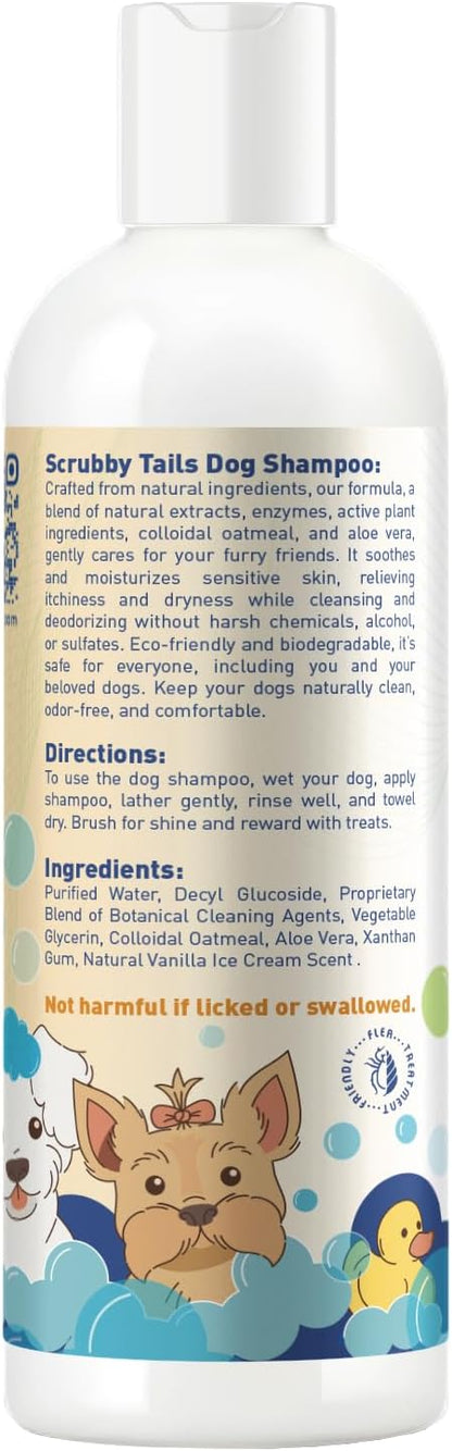 Organic Dog Shampoo - Puppy Oatmeal Shampoo for Itchy Skin Relief - Hypoallergenic for Sensitive Skin, for Dogs of All Ages, Deodorizes, Tearless, Made in USA, 16oz (Vanilla Ice Cream) - Image 9
