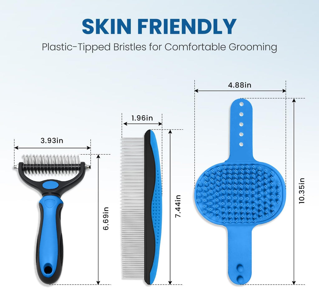 Ergonomic non-slip handle detail on Neyakopaw grooming tools