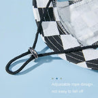Adjustable drawstring detail on cotton dog sun cap