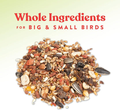 Ingredients label of Manna Pro Harvest Delight poultry snack