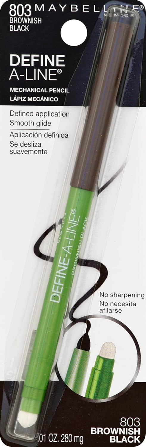Long-lasting black matte eyeliner pencil from Maybelline USA import