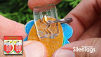 Durable transparent dog tag silencer holding multiple bone shaped tags