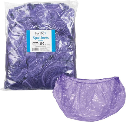 ForPro Professional Collection purple disposable spa liners front view