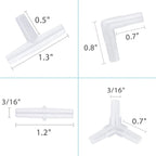 Aquarium airline tubing connected to plastic fittings