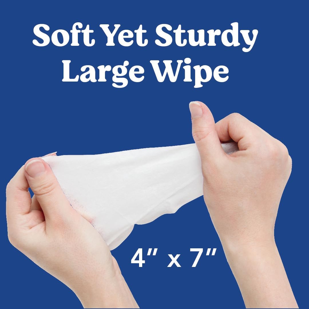 Large hypoallergenic pet wipes showing texture for cleaning tear stains and dirt
