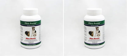 Imported Flea Away pet supplement bottle for chemical free pest control