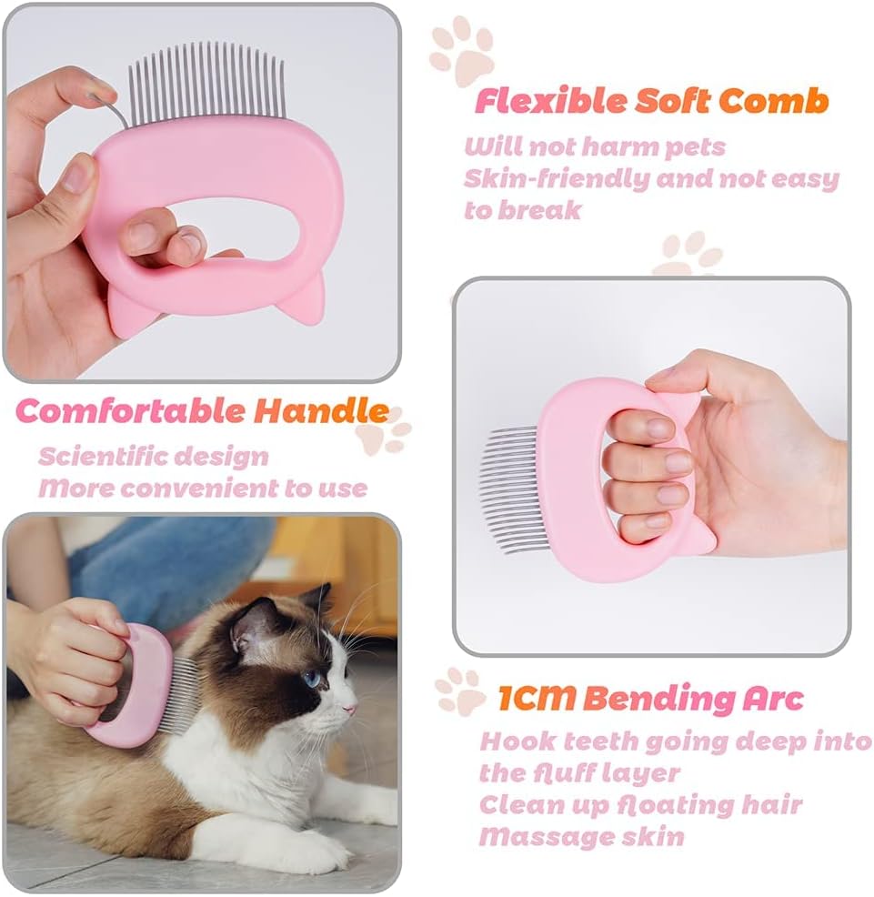 Breedo pet dematting rake showing the compact and ergonomic hand-grip design.