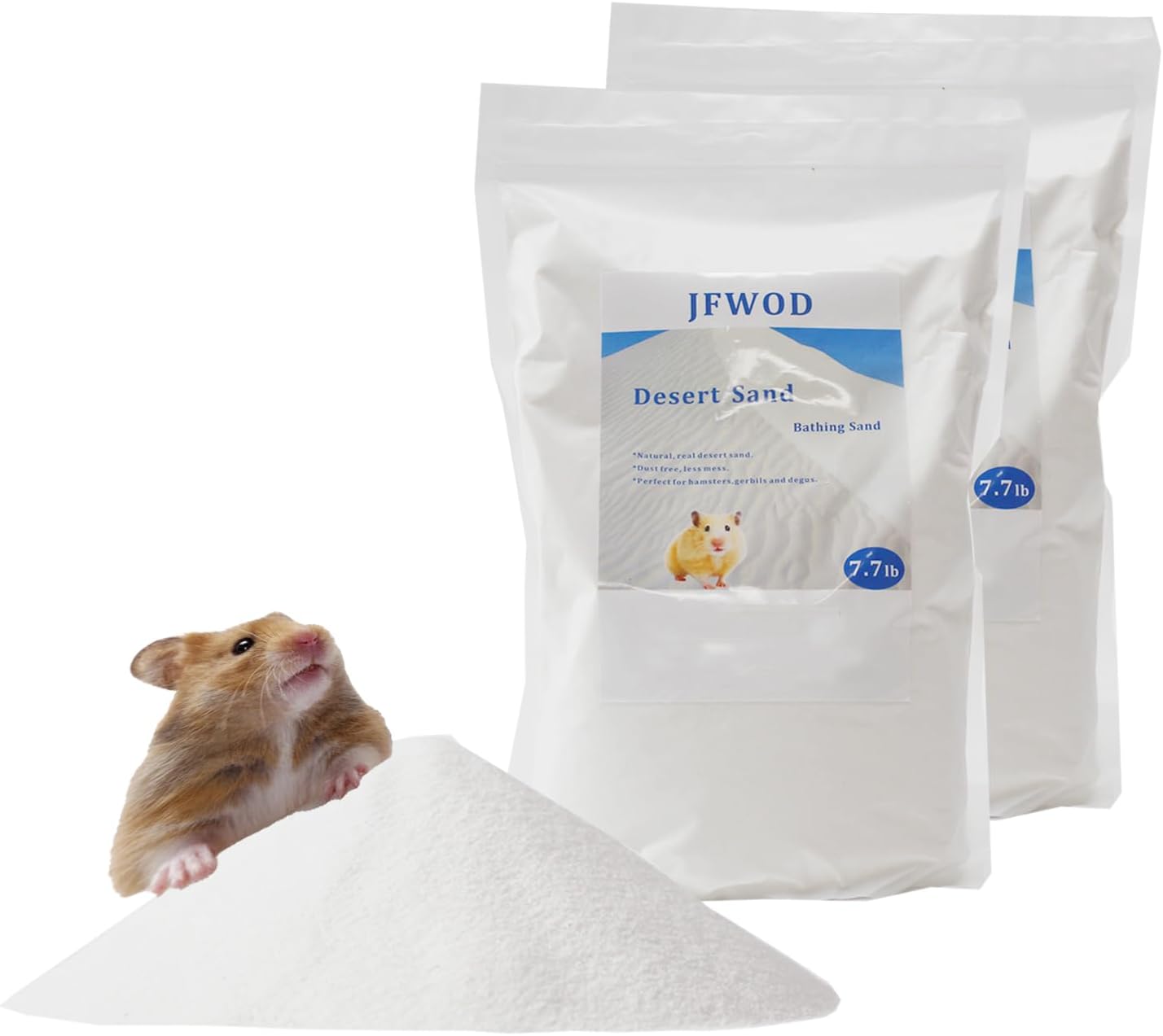 Hamster Bath Sand, 3lb Dust Free Desert Sand or Potty Litter Sand for Hamster Chinchillas Gerbil Syrian Mice Small Animals(Beige) - Image 9