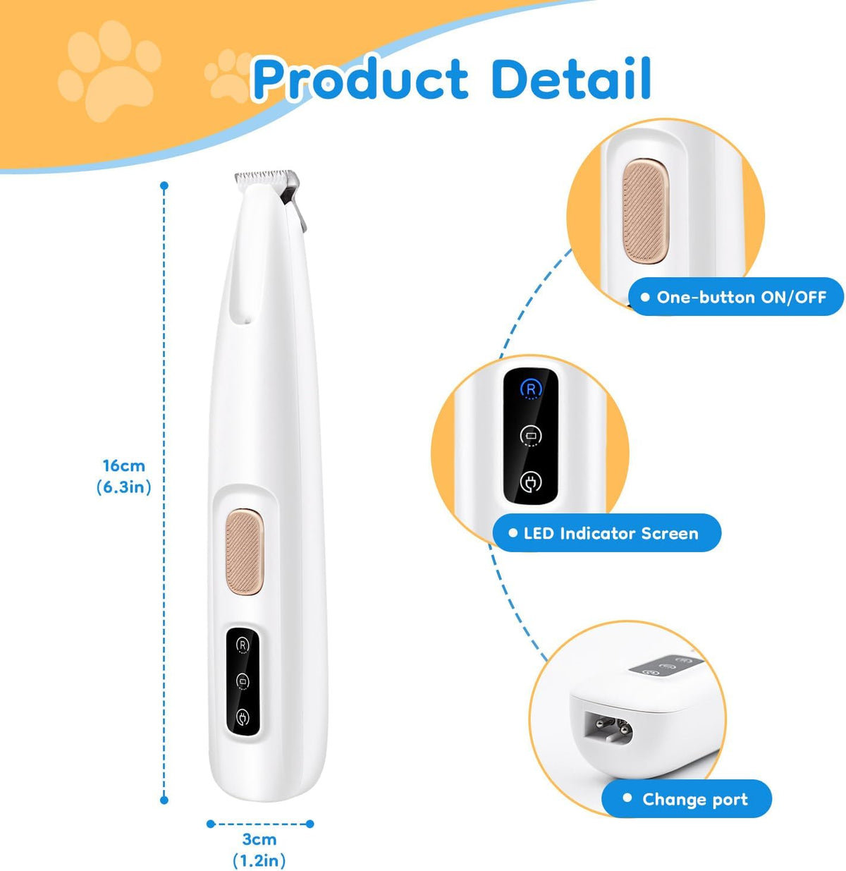 Full packaging contents of the Mcbazel precision grooming kit for small dogs and domestic cats