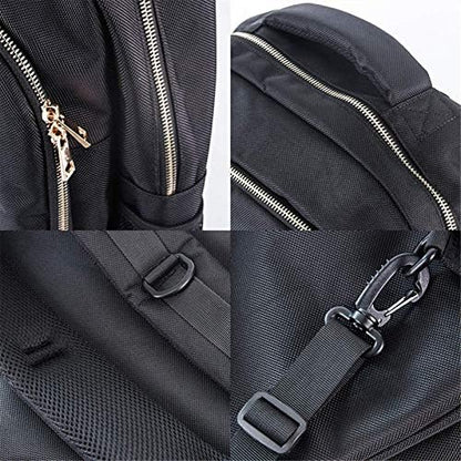NADAENMF professional barber travel bag packed with blow dryers and hairdressing salon accessories.