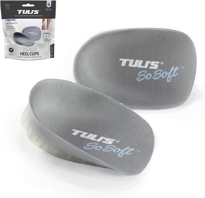 Tuli's So Soft Heavy Duty Gel Heel Cups front view for heel pain relief