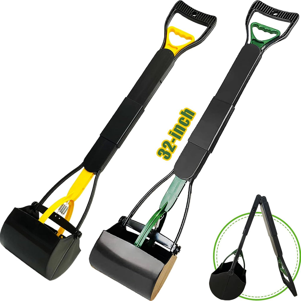 ienjoyed 32" Tall Pooper Scooper, Large Pooper Scooper for Dogs Heavy Duty, Dog Pooper Scooper with Long Handle & High Strength Durable Spring, Foldable Dog Poop Pick Up - Image 11
