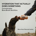 Nutrient rich liquid gravy topper bottle for dog food hydration
