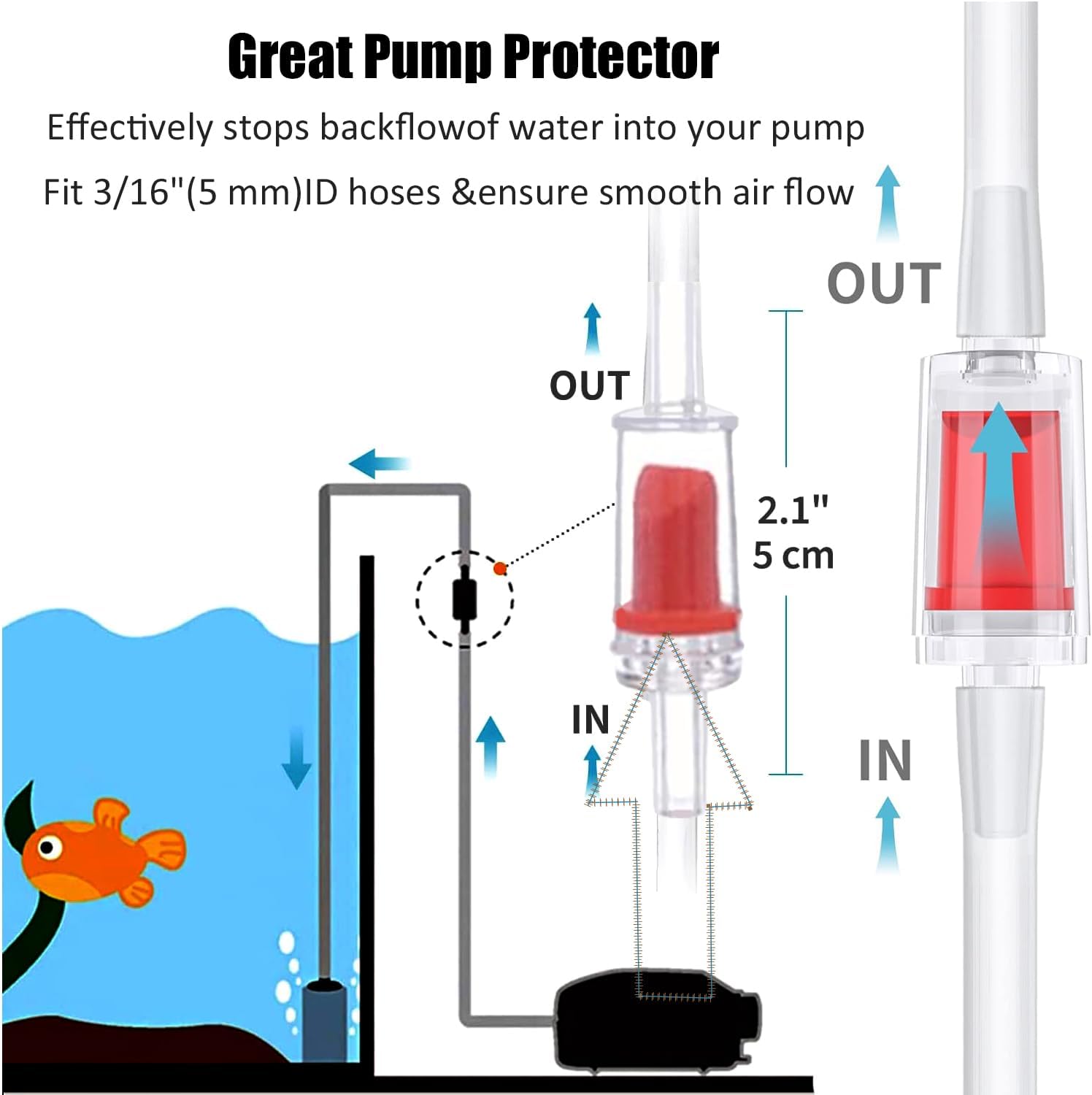 Wonfly porous cylindrical air stones producing fine dense bubbles for fish tank oxygenation.