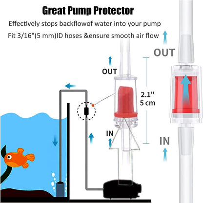 Wonfly porous cylindrical air stones producing fine dense bubbles for fish tank oxygenation.