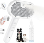 Pet Steam Brush Dog Cat 2026 New Grooming Comb for Shedding, Floating Hair, Smooth & Detangling, Gentle Cool Mist Softens Hair Reduces Static Helps Pets Who Dislike Bathing,2*Waterless Shampoo - Image 10