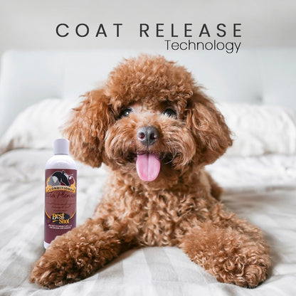 Back label of Best Shot equine and canine deep conditioning treatment.