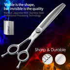 FOGOSP curved pet grooming shears with big artificial diamond tension screw