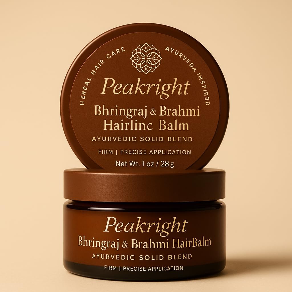 Peakright Bhringraj and Brahmi Hairline Balm front view ayurvedic hair growth treatment