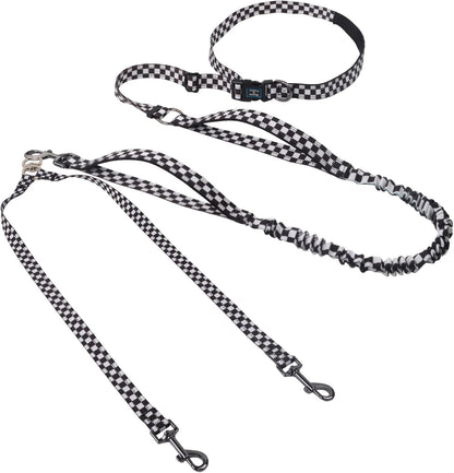 Roses&Poetry Hands Free Double Dog Leash for Two Dogs, 9-11ft Adjustable Bungee Walking Waist Lead, Dual Dog Leash with Tangle-Free Swivel for Medium Large Dogs Heavy Duty Running(Violet) - Image 11