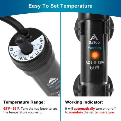 DaToo heater borosilicate glass heating element detail