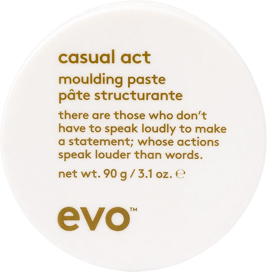 EVO Casual Act Moulding Whip 90g jar front view authentic premium matte finish hair paste