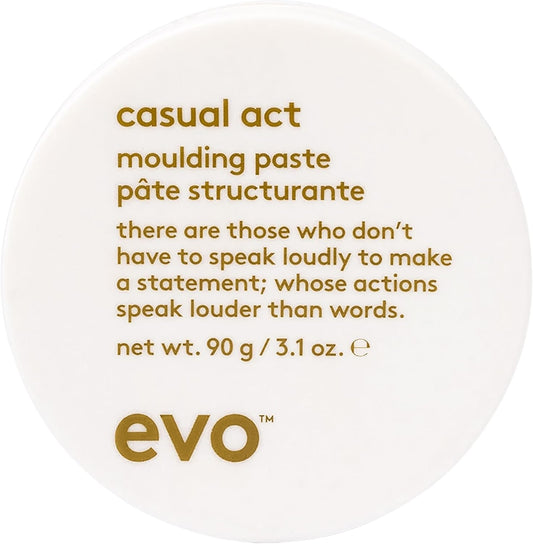 EVO Casual Act Moulding Whip 90g jar front view authentic premium matte finish hair paste