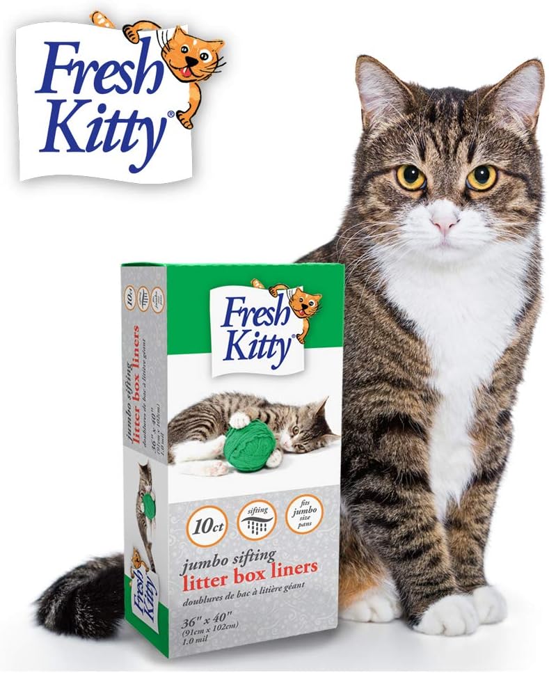 30 Count Fresh Kitty Litter Box Liners Super Thick, Durable, Easy Clean Up Jumbo Scented, Bags with Ties for Pet Cats - Image 11